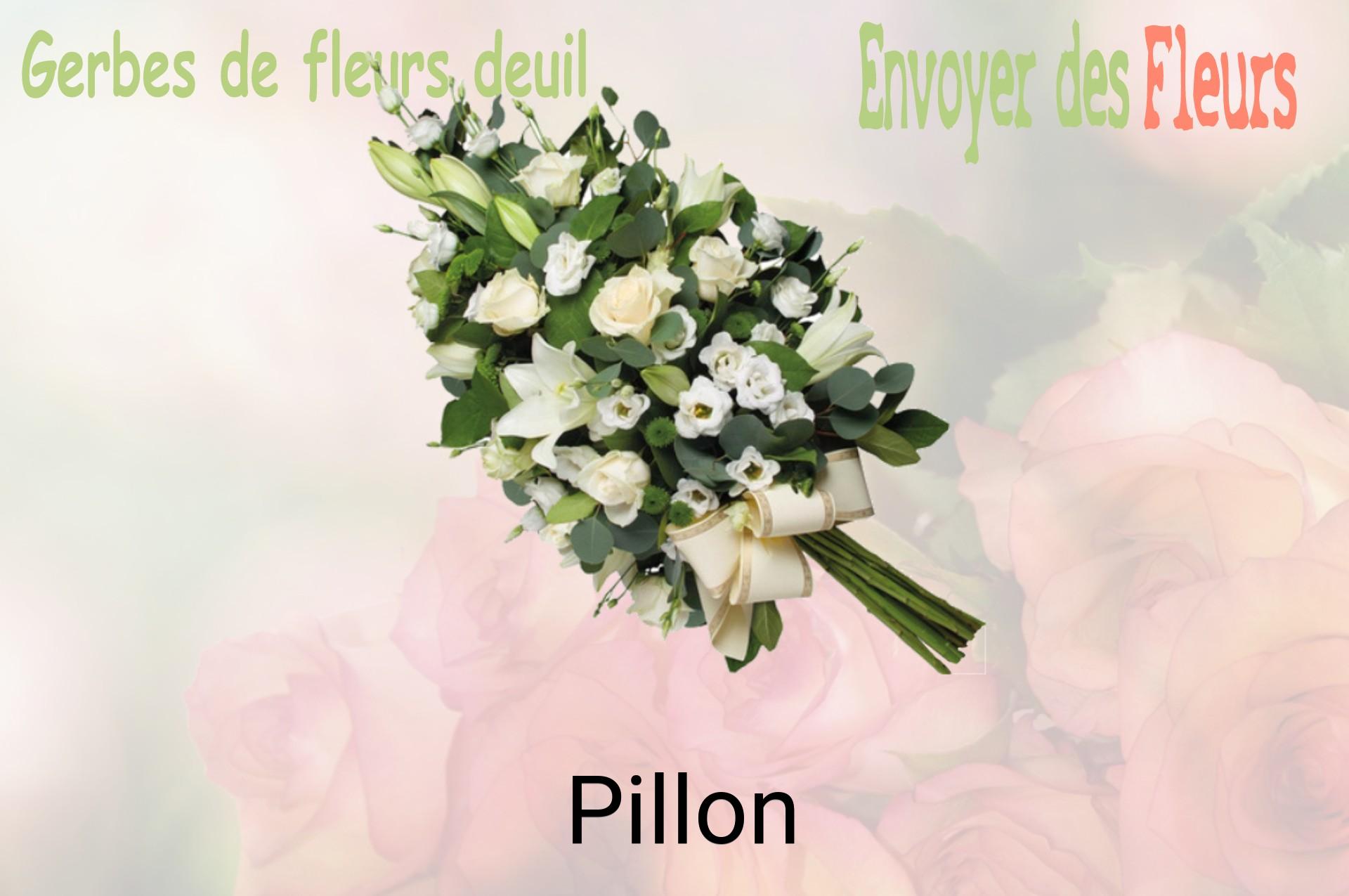 Gerbe de fleurs de deuil livrée à Pillon